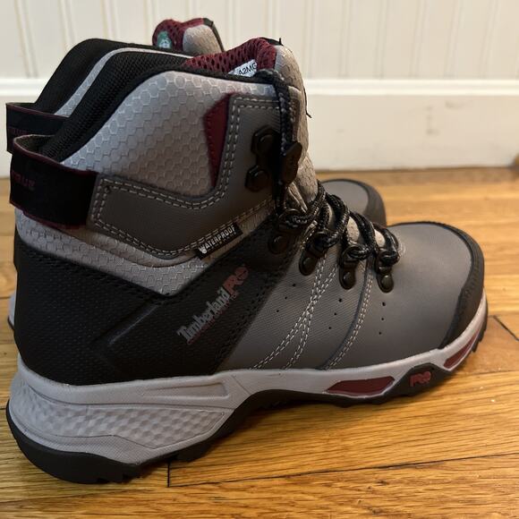 Timberland Switchback Women's 6M Composite Safety Toe Waterproof Gray Boot A2MGD - Picture 2 of 8